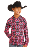 Rock&Roll Boy's Aztec Pink Hoodie