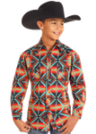 Rock&Roll Boy's Woven Orange Shirt