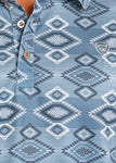 Rock&Roll Men's Printed Blue Polo