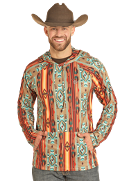 Rock&Roll Men's Aztec Tan Hoodie