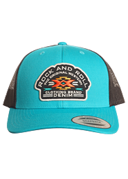 Rock&Roll Unisex Patch Teal Cap