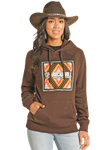 Rock&Roll Unisex Dark Brown Graphic Hoodie