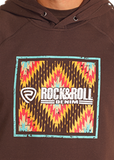 Rock&Roll Unisex Dark Brown Graphic Hoodie