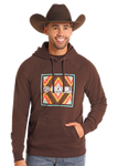 Rock&Roll Unisex Dark Brown Graphic Hoodie