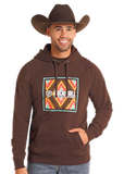 Rock&Roll Unisex Dark Brown Graphic Hoodie