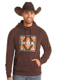 Rock&Roll Unisex Dark Brown Graphic Hoodie