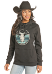 Rock&Roll Unisex Black Graphic Hoodie