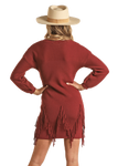 Rock&Roll Women's Burgundy Sweater Dress