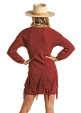 Rock&Roll Women's Burgundy Sweater Dress