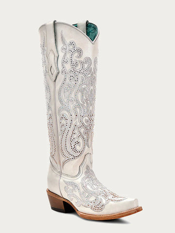 Corral Women's Overlay White Boots