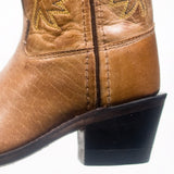 Old West Girl's Tan Leather Boots