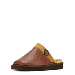 Ariat Men's Silversmith Square Toe Exotic Ostrich Cognac Slipper