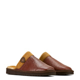 Ariat Men's Silversmith Square Toe Exotic Ostrich Cognac Slipper