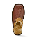 Ariat Men's Silversmith Square Toe Exotic Ostrich Cognac Slipper