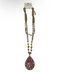 Emma Jewelry Wms Layered Rhinestone Rose Gold Necklace 72941