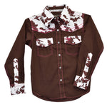 Cowboy Hardware Toddler Cowprint Yoke L/S Brown Body Shirt