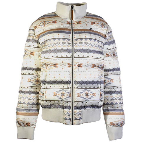 Hooey Women's Bomber Cream Aztec Jacket