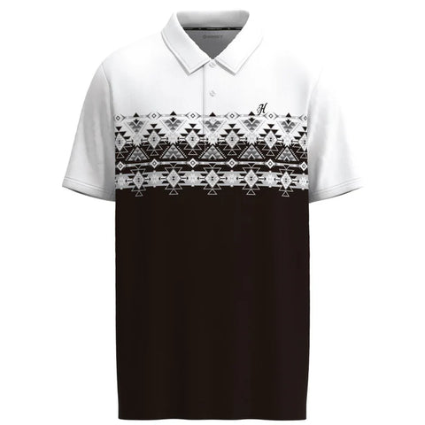 Hooey Men's "The Weekender" Black/White Polo