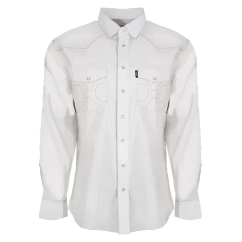 Hooey Men's Long Sleeve Sol White Shirt