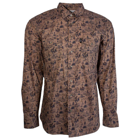 Hooey Men's Long Sleeve Sol Tan Shirt