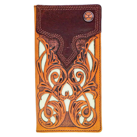 Hooey Top Notch Hand-Tooled Rodeo Wallet HW008-TNBR