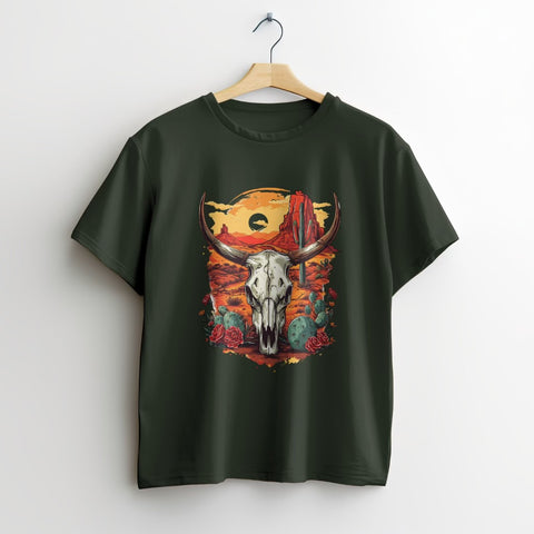 Follower of Christ Women's Skull Olive T-Shirt