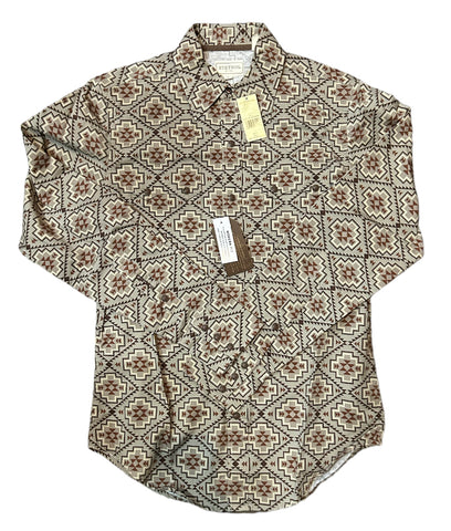 Stetson Men's Aztec Print Brown Shirt