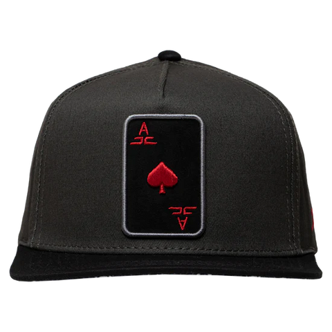JC Hats Men's Poker Charcoal Cap