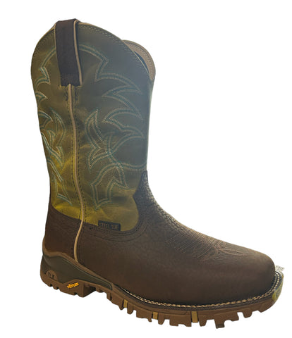 Tony Lama Men's Roustabout Water Buffalo Brown Boots