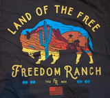 Freedom Ranch Men's Lost Bison Chocolate T-Shirt