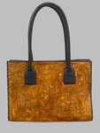 Juan Antonio Brown Tooled Tote Bag