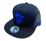 De Rancho Blue Head Black Cap