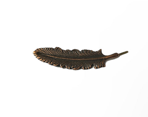 CWW Rustic Bronze Feather Pin