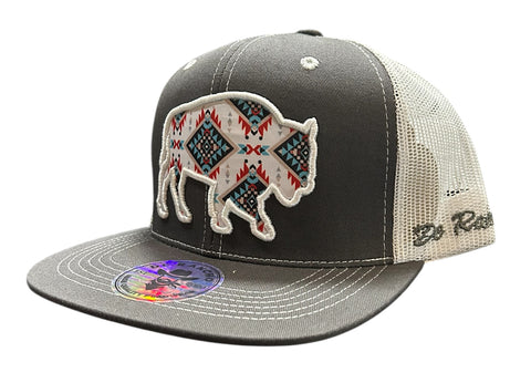 De Rancho Aztec Bull Grey Cap