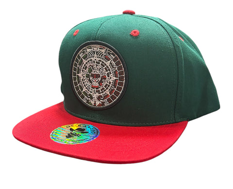 De Rancho Mexico Green Aztec Calendar Cap