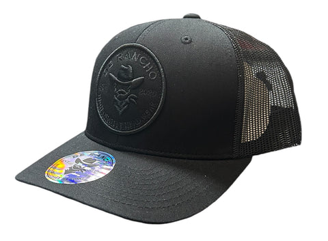 De Rancho Black Patch Black Cap