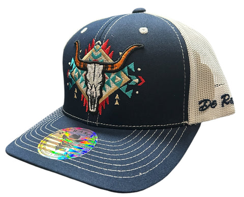 De Rancho Aztec Bull Navy Cap