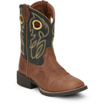 Justin Kids Rush Cowboy Tan/Black Boot