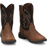 Justin Kids Rush Cowboy Tan/Black Boot