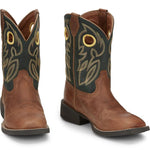 Justin Kids Rush Cowboy Tan/Black Boot