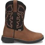 Justin Kids Rush Cowboy Tan/Black Boot