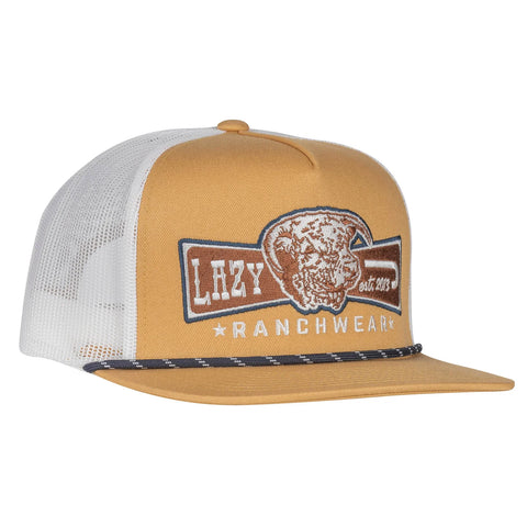 Lazy J Diamond Banner Mustard Cap