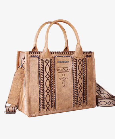 Montana West Whipstitch Khaki Tote