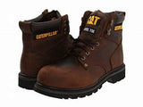 Caterpillar Men's Second Shift Waterproof Steel Toe Dark Brown Boot