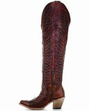 Corral Women's LD Cognac Embroidery Tall Boots