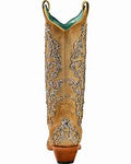 Corral Women's Saddle Glitter Overlay & Embroidery Triad Boots