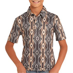 Rock&Roll Boys Printed Black Polo