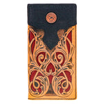 Hooey Ryder Hand-Tooled Leather Rodeo Wallet RW003-TNRD