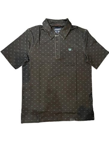 Rock&Roll Men's Geo Button Knit Dark Brown Polo – Corral Western Wear