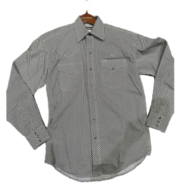 Stetson Men's Snap Diamond Geo Grey Shirt